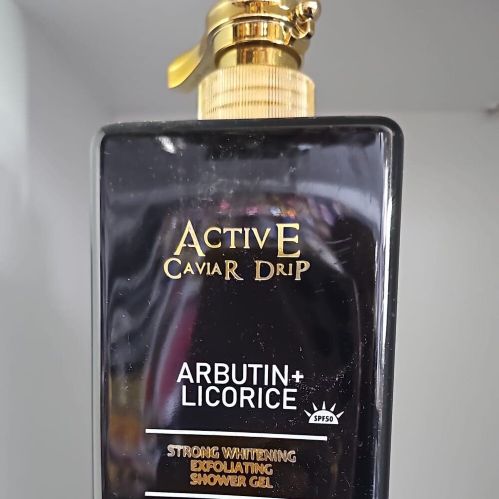Active caviar drip arbutin + licorice exfoliating shower gel 1000ml